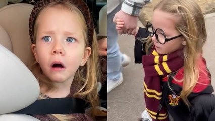 Adorable moment Potter-mad girl is surprised with studio trip - delivered 'by owl'