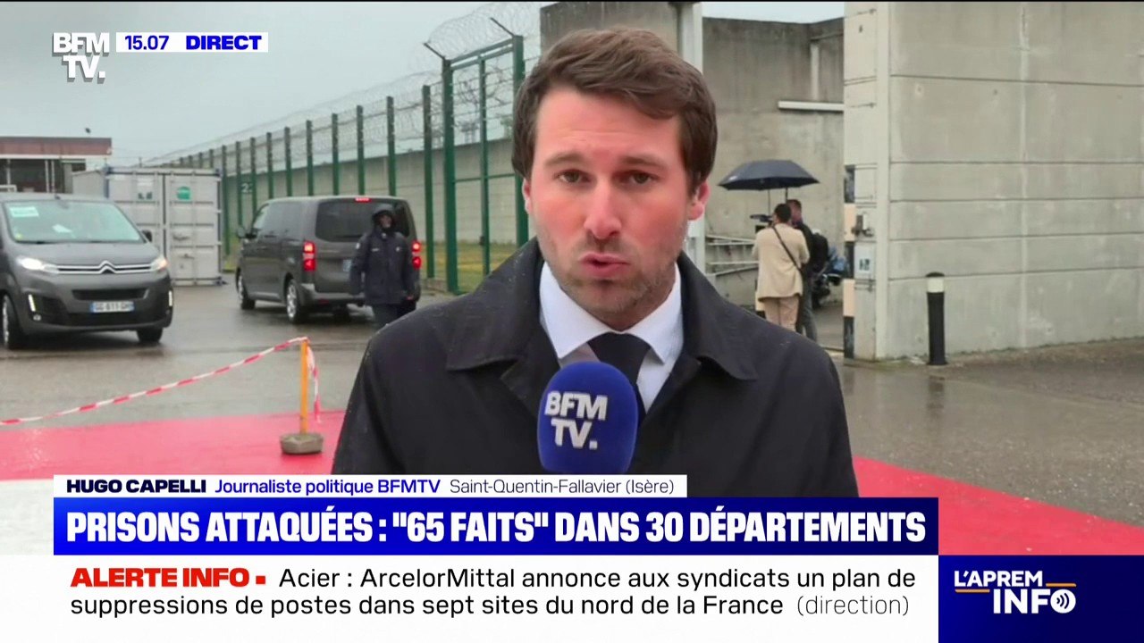 Prisons attaqués: François Bayrou, Bruno Retailleau et Gérald Darmanin attendus dans un centre pénitentiaire en Isère