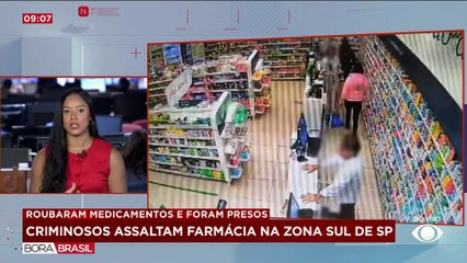 Dupla assalta farmácia e faz funcionários reféns em SP