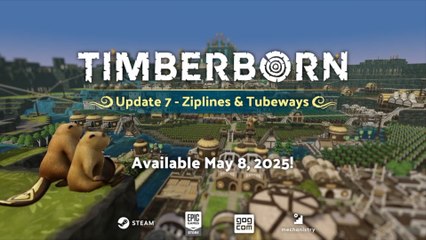 Timberborn Update 7 Official Ziplines & Tubeways Trailer