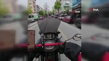 Depreme motosiklet üzerinde yakalandı!