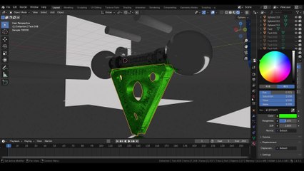 Geomag tetrahedron made in Blender 3D
