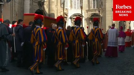 The Late Pope Francis’s Coffin Is Transferred To St. Peter’s Basilica