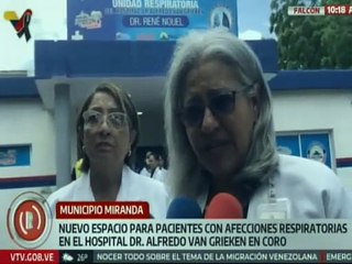 Falcón | Inauguran nueva unidad respiratoria en hospital Dr. Alfredo Van Grieken en el mun. Miranda