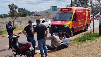 Motociclista sofre fratura ao atropelar cachorro no Cascavel Velho