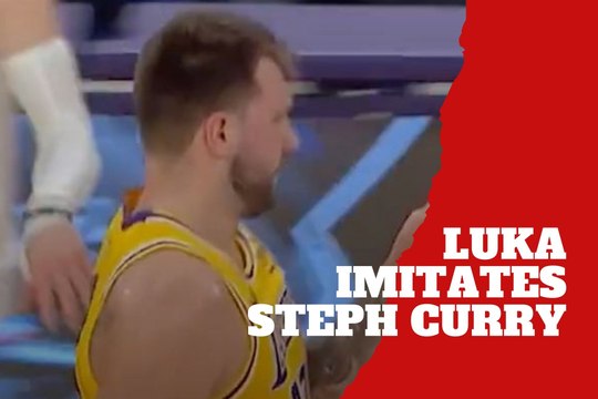 Luka Doncic imitates Steph Curry celebration and the Lakers bench demands explanations