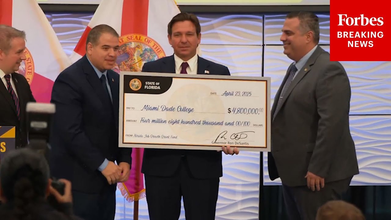 Florida Gov. Ron DeSantis Announces Funding For Infrastructure And Workforce Development Initiatives
