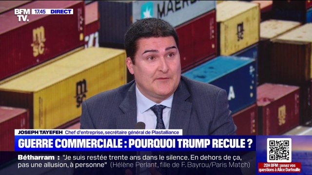 On a quelqu'un qui fait du bluff : Joseph Tayefeh, chef d'entreprise, réagit aux propos de Donald Trump qui souhaite baisser les surtaxes contre la Chine
