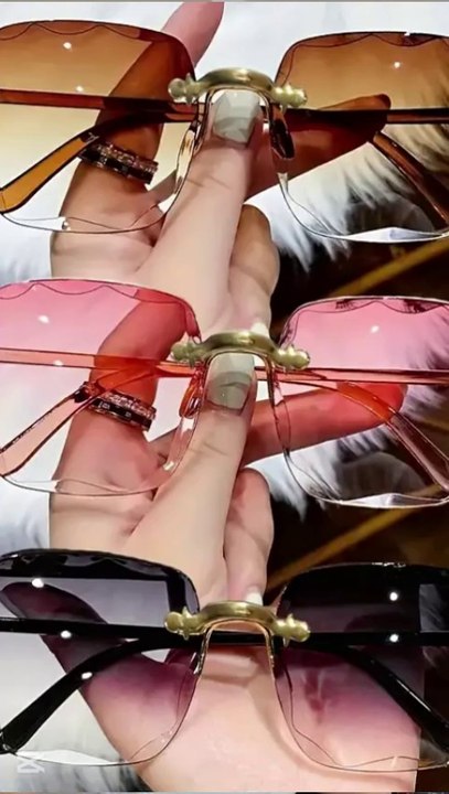 Women & Men opinions about this 3pcs New Style Frameless Fashion Glasses, Trendy European And American Angular Glasses