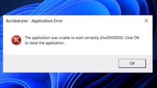 the application was unable to start correctly 0xc00005 on Windows 11 / 10 / 8 / 7 fix