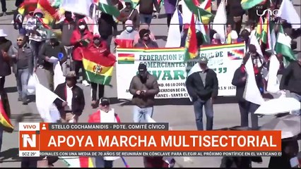 cívicos y gobernacion cruceña respaldan marcha multisectorial