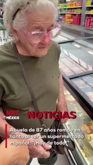 Recién llegada desde Cuba, no pudo contener la emoción al ver la variedad de productos. El video ha conmovido a miles en redes sociales.