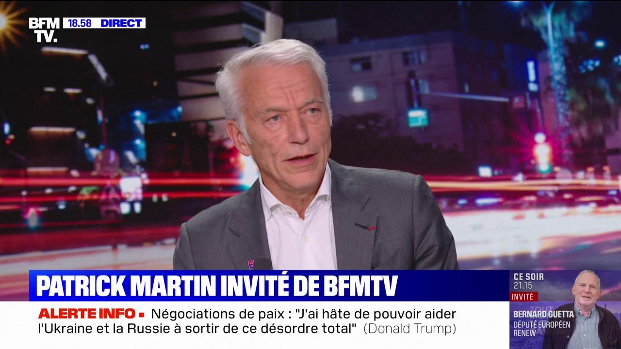 Pour Patrick Martin, président du MEDEF, les droits de douane de Trump, "laisseront durablement des traces"
