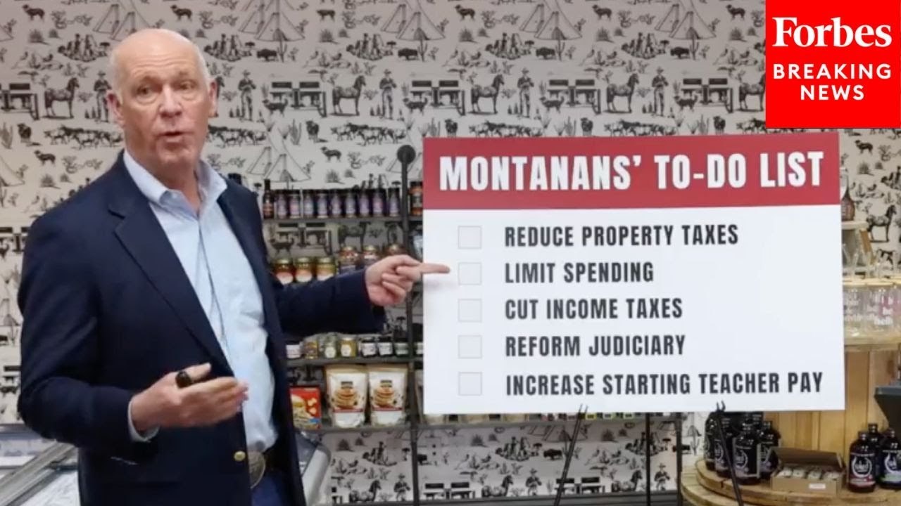 Gov. Greg Gianforte Holds Press Briefing To Provide Update On Montana Tax Relief Efforts
