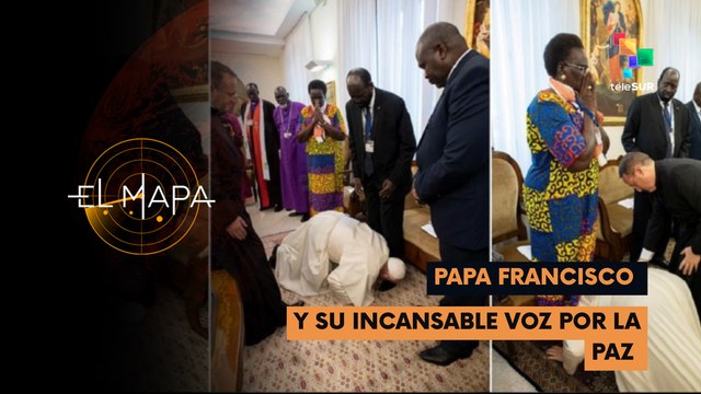 Foto del día 23-04-25: El Papa Francisco besó los pies de los líderes enfrentados en el conflicto de Sudán del Sur