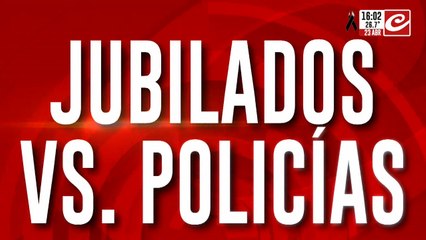 Jubilados vs policías: hay varios heridos y un detenido