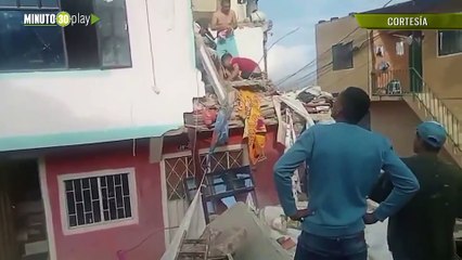 Tragedia en Soacha  Vivienda de cuatro pisos se desplomó dejando heridos