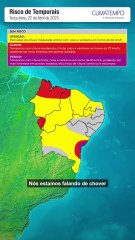 Alerta para muita chuva em Salvador
