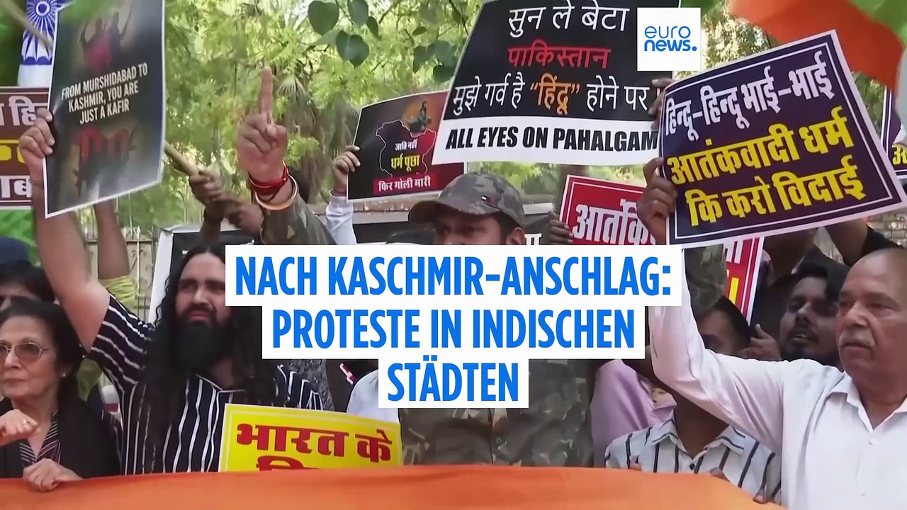 Nach Anschlag in Kaschmir mit mindestens 26 Toten: Proteste in indischen Städten