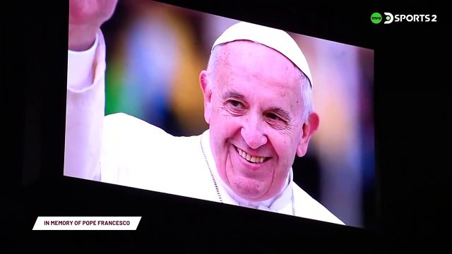 La emoción de Lautaro Martínez en el minuto de silencio por el Papa Francisco en Inter-Milan