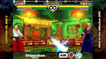 GEESE HOWARD MOVE LIST - Capcom vs. SNK 2 (CVS2)