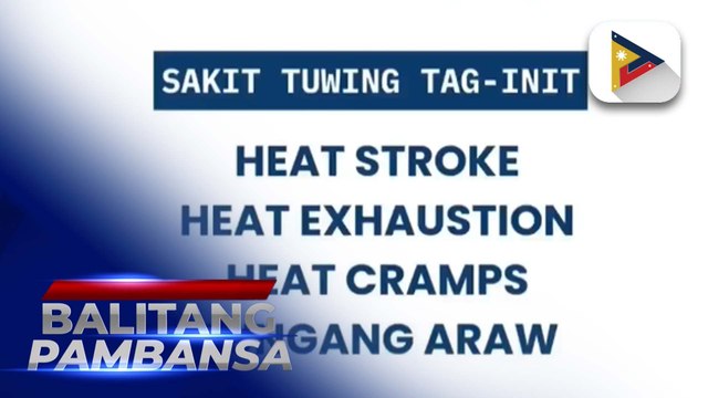 DOH, muling nagbabala sa publiko hinggil sa mga sakit na posibleng idulot ng matinding tag-init