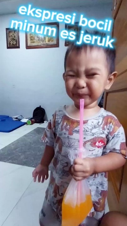 baby drinking ice