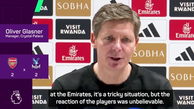 Glasner happy with 'excellent performance' at Arsenal ahead of FA Cup semi-final