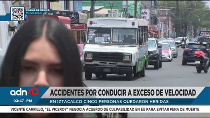 Accidente en Iztacalco deja cinco heridos; alcohol y velocidad causan la mayoría de siniestros