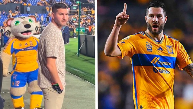 André-Pierre Gignac presente en el Universitario para apoyar a Tigres en las semifinales de Concachampions