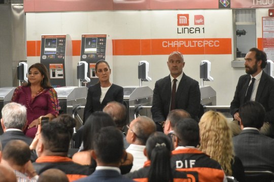 Sheinbaum reinaugura cuatro estaciones de Línea 1 del STC Metro de CDMX