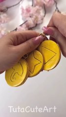 DIY Squid Game Dalgona candy keychain ☂️