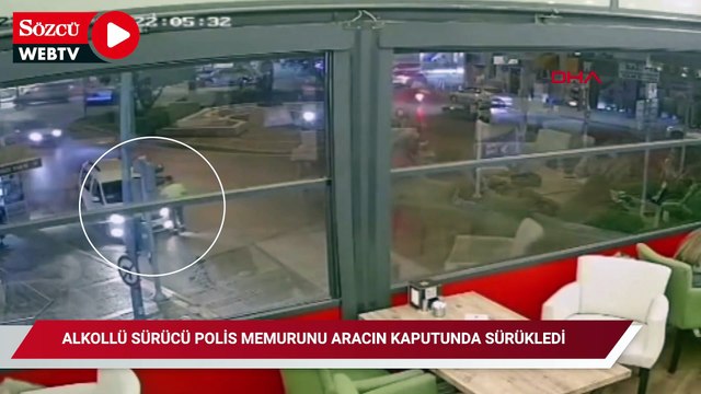 İzmir'de alkollü sürücü polis memurunu aracın kaputunda 500 metre sürükledi