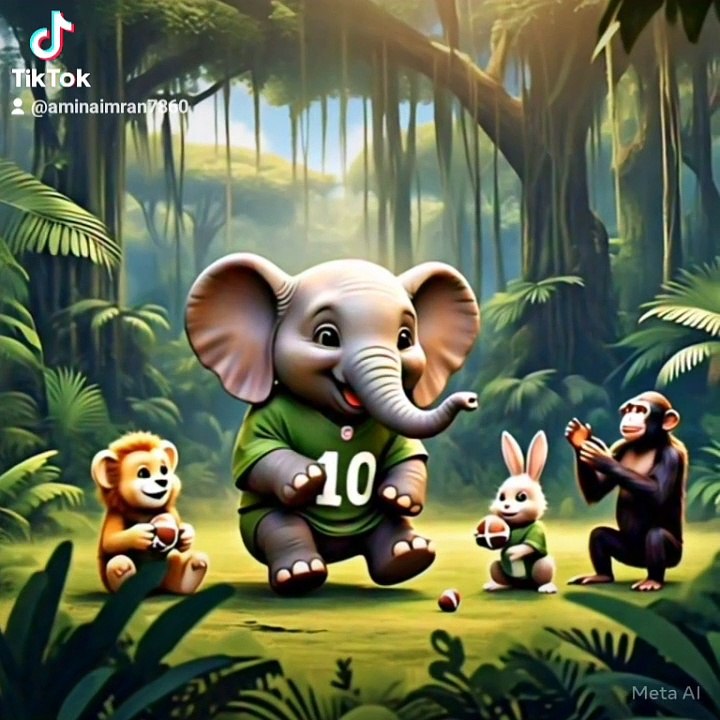 Elephant with friends