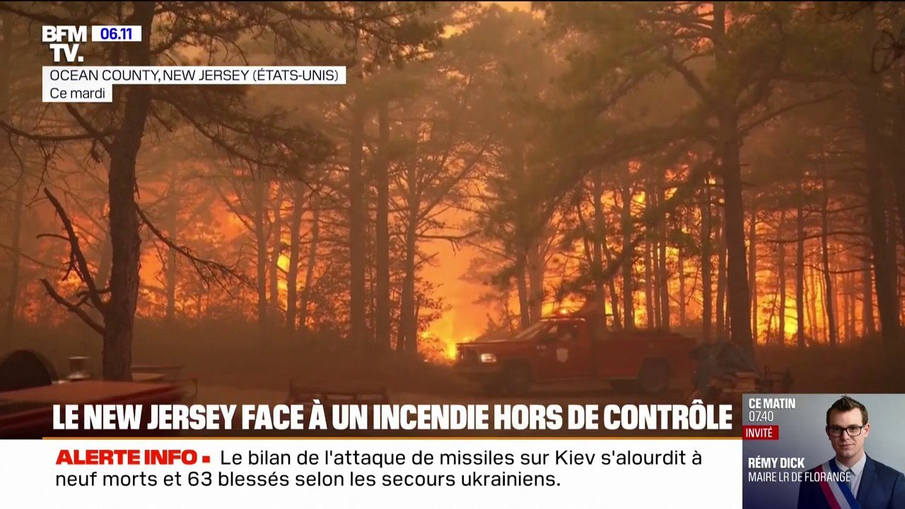 États-Unis: le New Jersey fait face à un incendie hors de contrôle, plus de 3.000 hectares brûlés