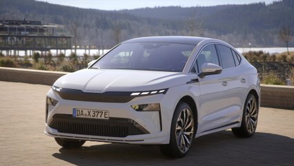 The new Škoda Enyaq Design Preview in White
