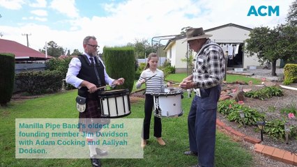 93-year-old drummer will march with the band on Anzac Day