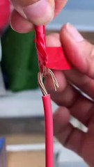 Beautiful and sturdy 7-core wire twisting technique  #electrician #election #tips
