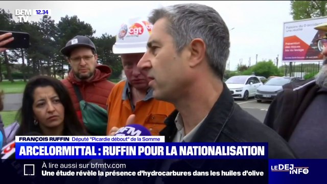 Plan social: François Ruffin est présent sur le site Arcelormittal de Grande-Synthe