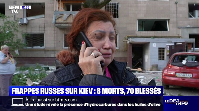 Mon mari et mon fils ont été projetés de l'autre côté de l'appartement : à Kiev, au moins 8 morts et 70 blessés dans des frappes russes