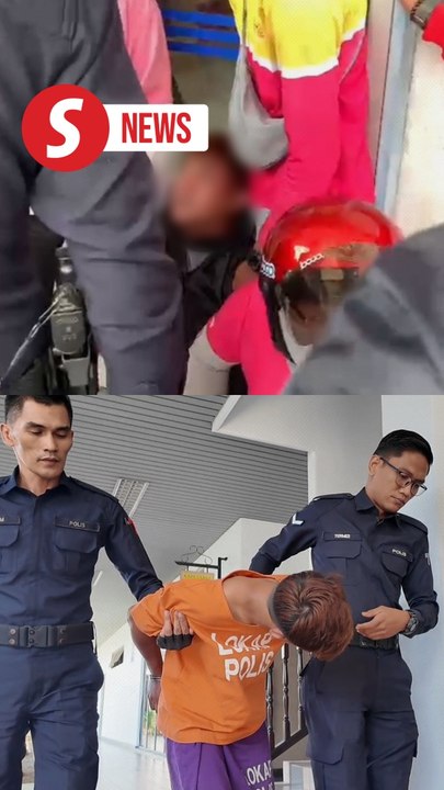 Food delivery riders apprehend serial snatch thief in Melaka