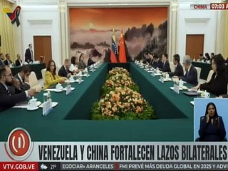 Vpdta. Delcy Rodríguez se reúne con su homólogo de China, Han Zheng en el Gran Palacio del Pueblo