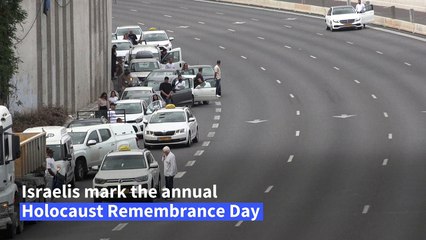 Israelis observe two minutes of silence for Holocaust Remembrance Day