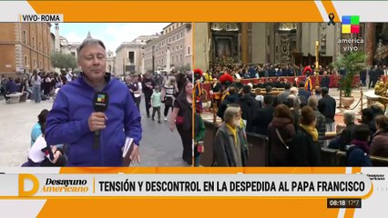 TENSIÓN Y DESCONTROL EN LA DESPEDIDA AL PAPA FRANCISCO: ROLANDO GRAÑA EN VIVO DESDE ROMA
