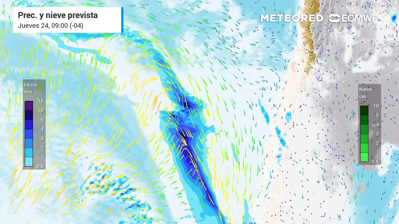 Precipitaciones llegan al Gran Santiago el proximo viernes (25).