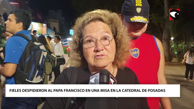 Fieles despidieron al Papa Francisco en una misa en la Catedral de Posadas