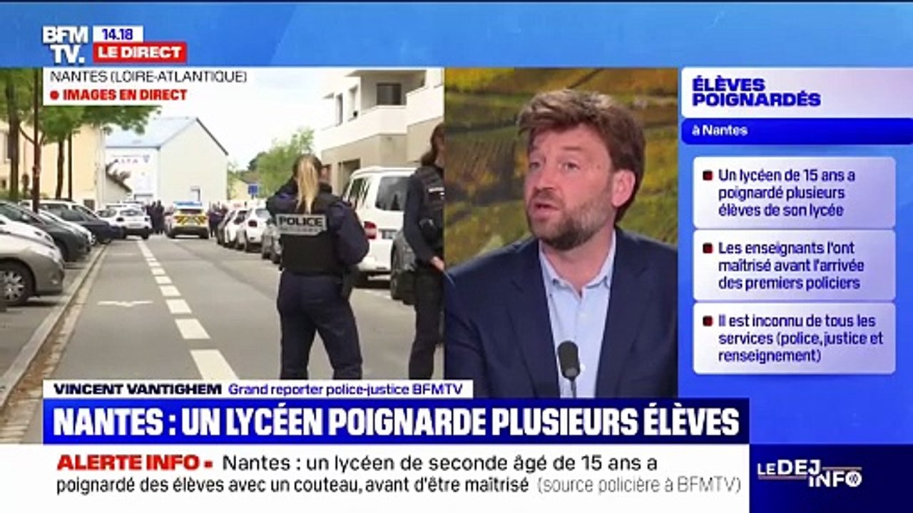 Attaque au couteau dans un lycée de Nantes: Plusieurs lycéens poignardés - Un élève est décédé, des blessés - L'agresseur a été maitrisé