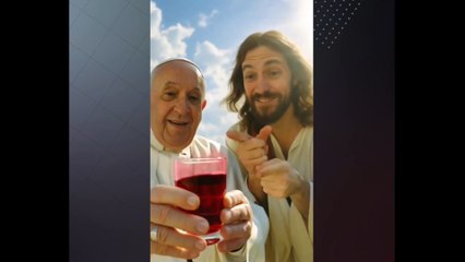 Simularon con IA un emotivo encuentro entre el papa Francisco y Jesús