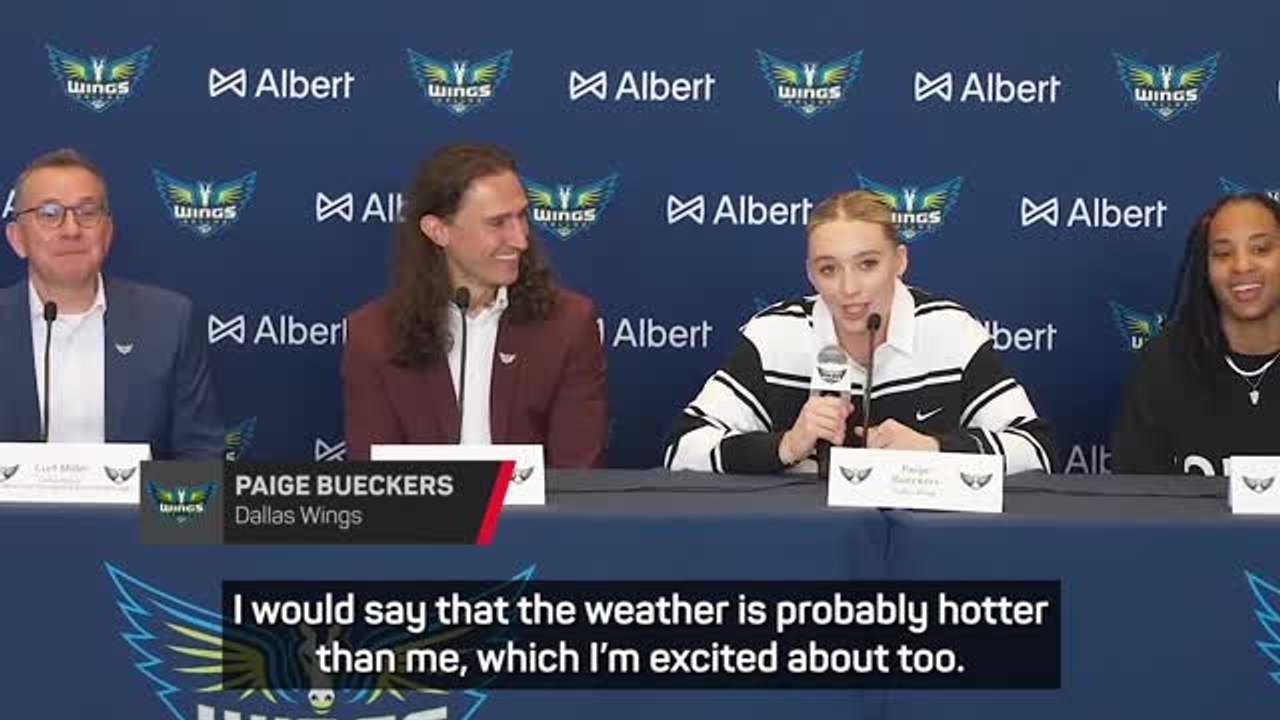 'The weather is probably hotter than me!' - Bueckers' humour shines in first Wings press conference