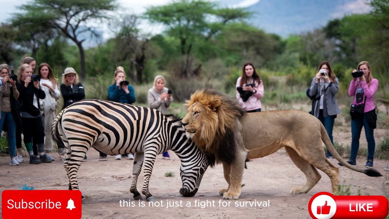 "Most Dangerous Lion Attack on Zebra Family in the Jungle | Stunning Women Witness the Wild – WILD WONDERS"